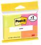 Self-adhesive note, 38x51 mm, 4x100 sheets, 3M POSTIT, neon